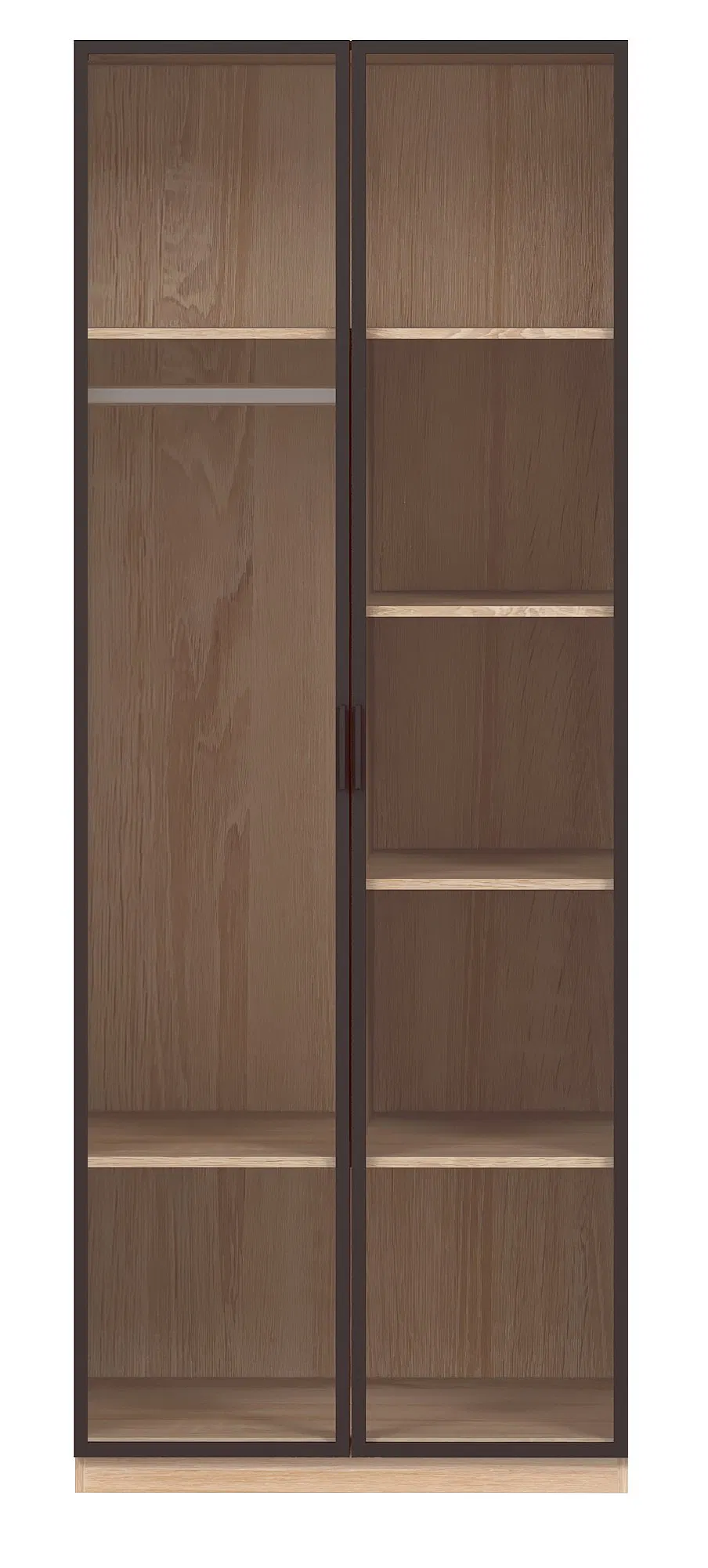 Foshan Modern Chinese Melamine Wooden Home Bedroom Furniture Open Door Cabinet Wardrobe