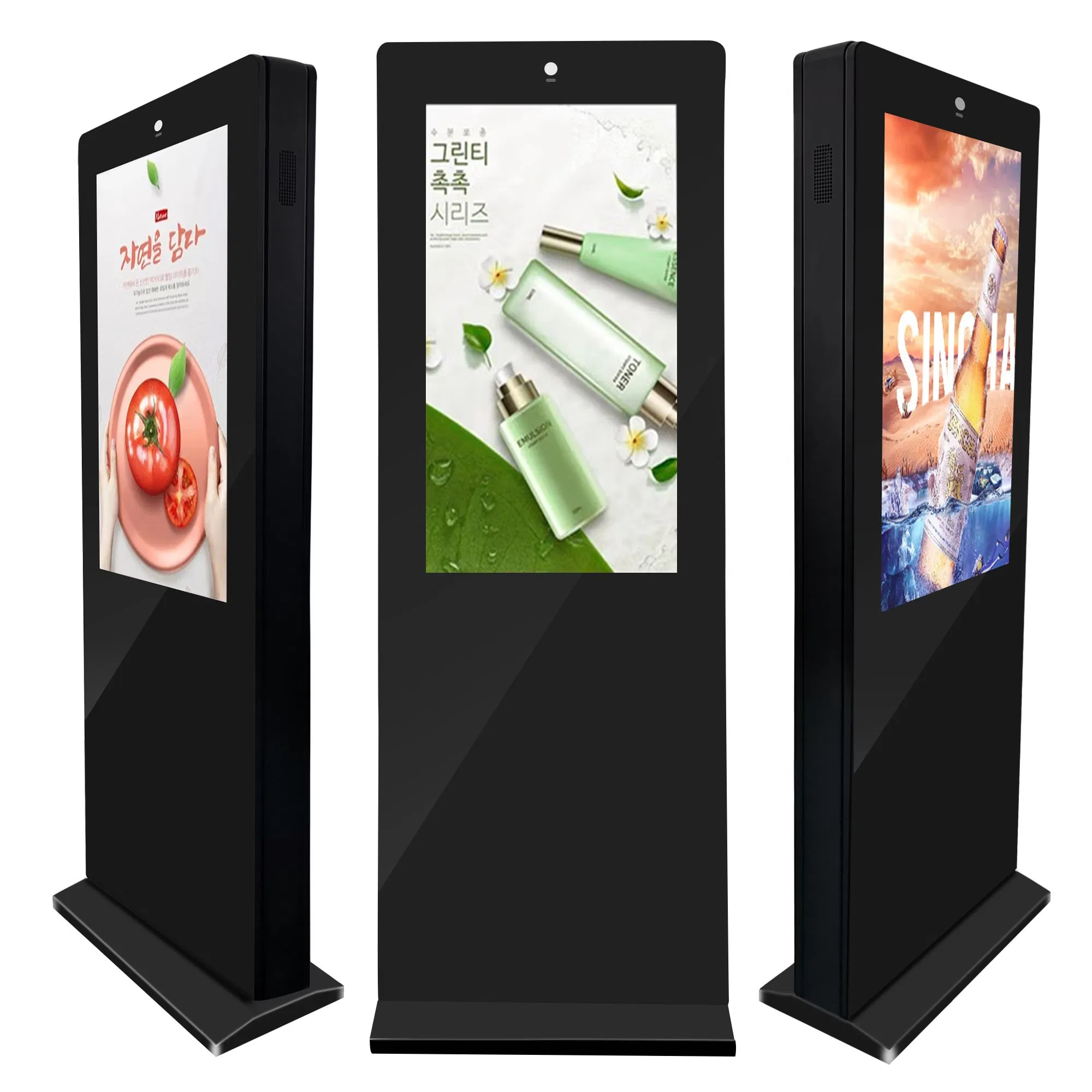 55inch IP65 Waterproof Floor LED Outdoor Screen Remotely Control Digital Advertising Screen Outdoor Totem
