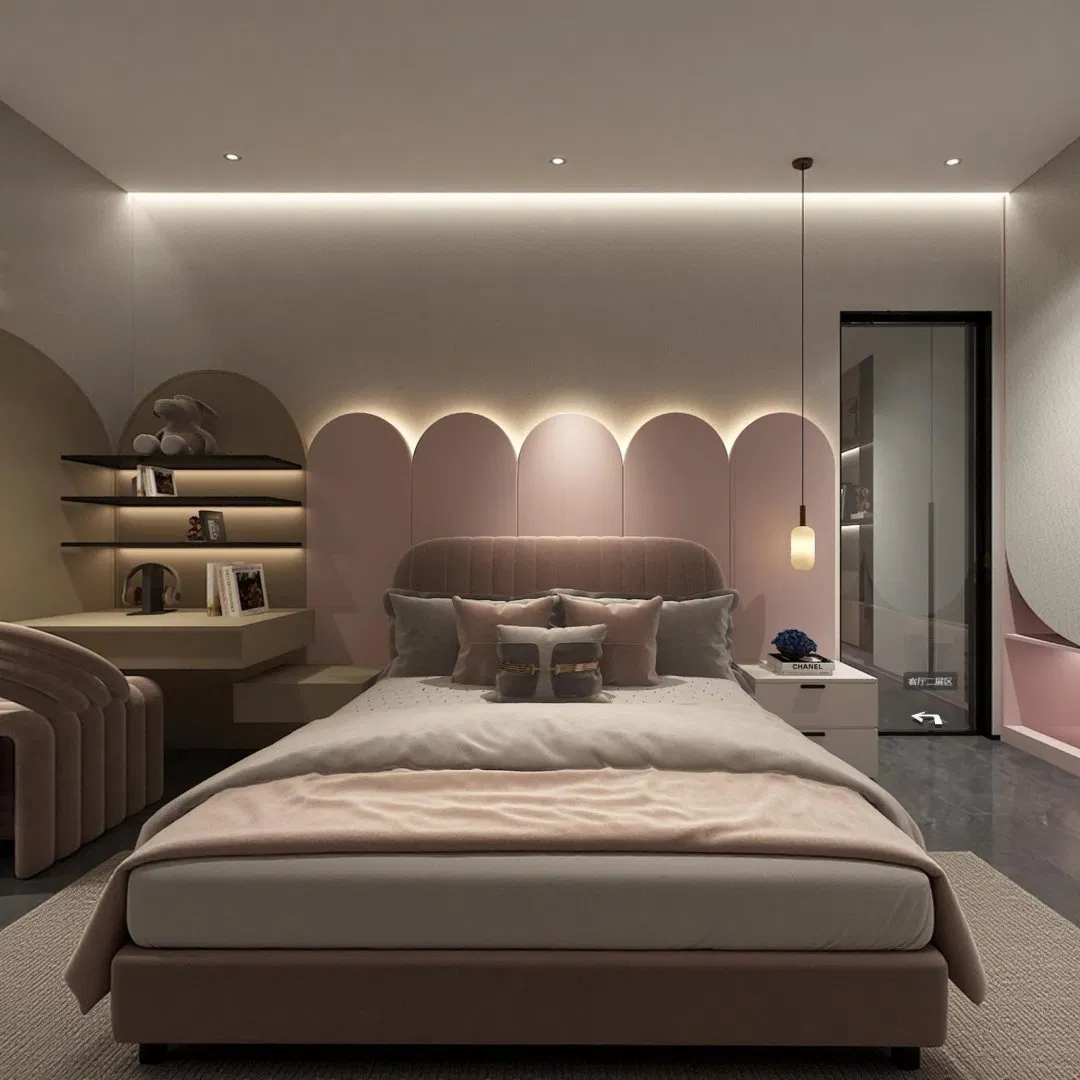 Solid Wood Bedroom Wardrobe with Natural Wood Veneer Satin Finish New Chinese Style Soft Close Hinge Wear Resistant