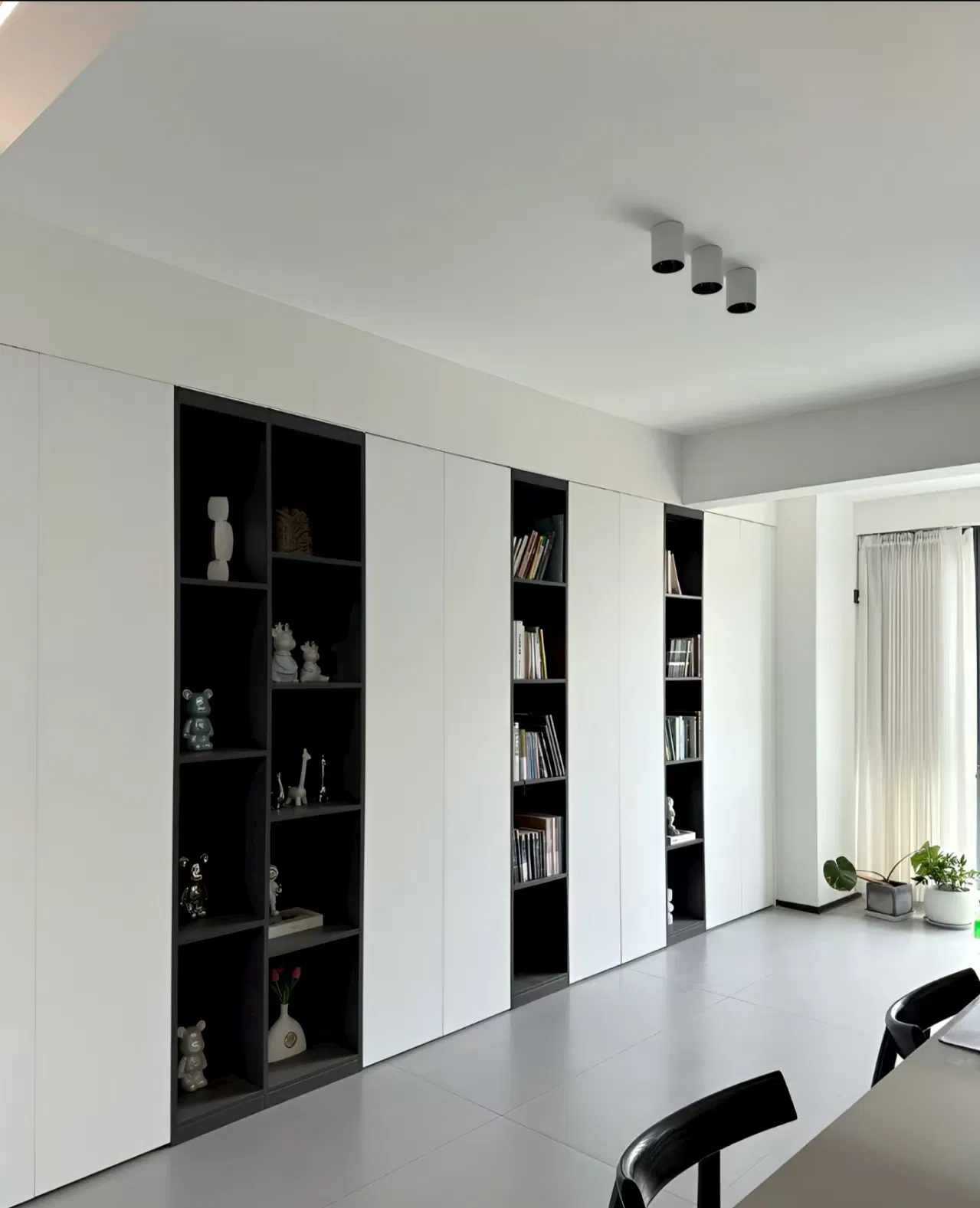 Cheap Wall Bookshelf Bookcases Cabinet Furniture Design Modern Home Living Room Black Wooden Chinese Wooden Custom Bookcase