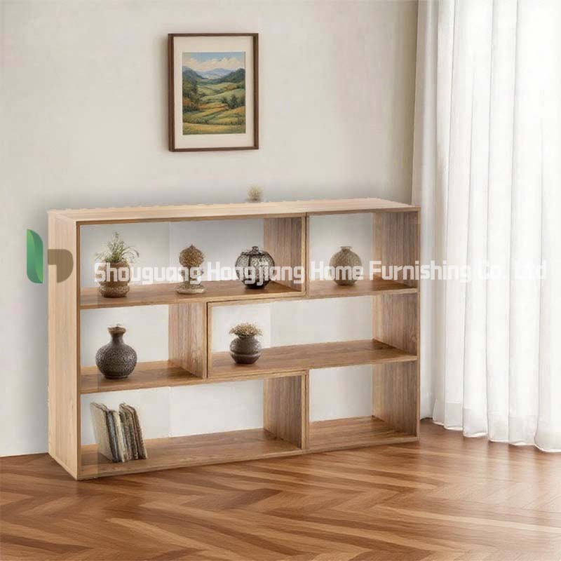 Home New Chinese Style Wooden Multi Story Open Bookcase Home Office