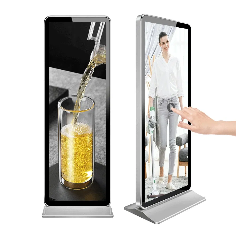 55 Inch Indoor Android Floor Stand Touch Screen Display LCD Screen for Restaurant Menu