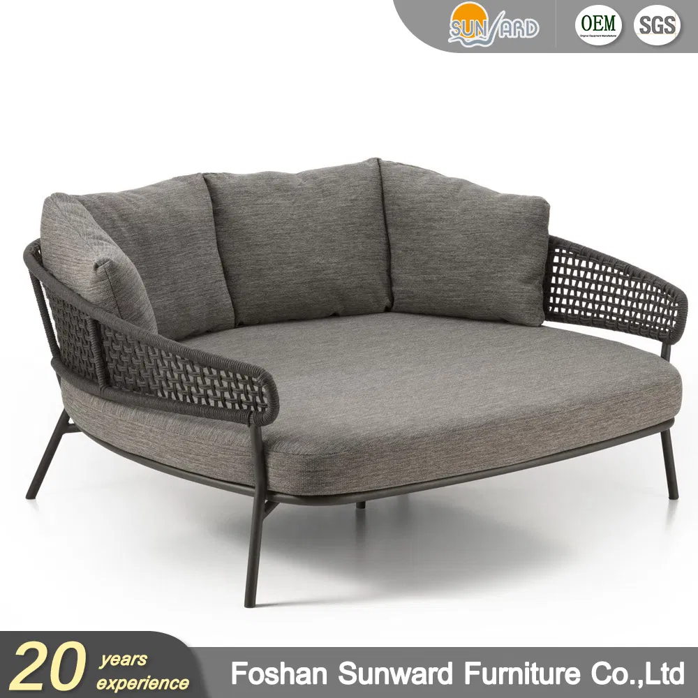 Modern Chinese Customized Outdoor Garden Hotel Home Resort Villa Project Balcony Leisure Aluminum Sofa Daybed Furniture