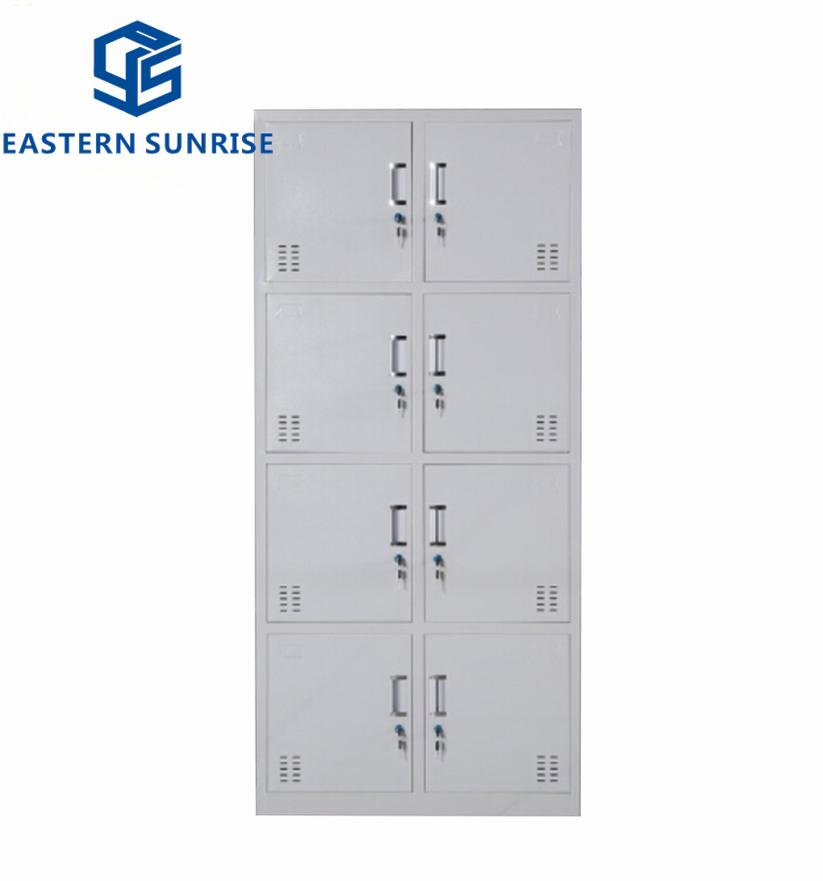 Chinese Factory Metal Gym/School Clothes Steel 8 Doors Locker/Wardrobe
