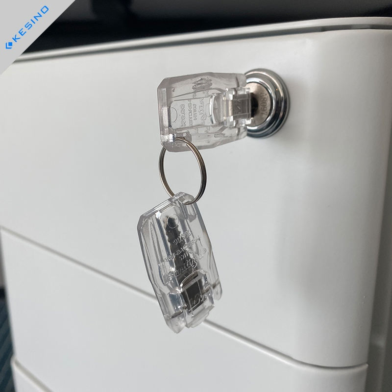 Office Furniture Three Drawer Cabinet with Movable Wheels Cabinet Control Room Console