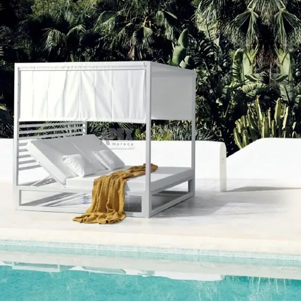 Beach Hotel Resort Villa Project Outdoor Modern Leisure Rope Daybed