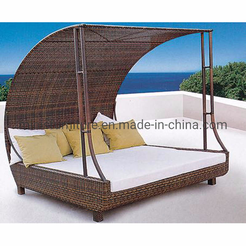 (M-ODSF32) Chinese Outdoor Garden Patio Rattan Furniture Recliner Leisure Day Bed