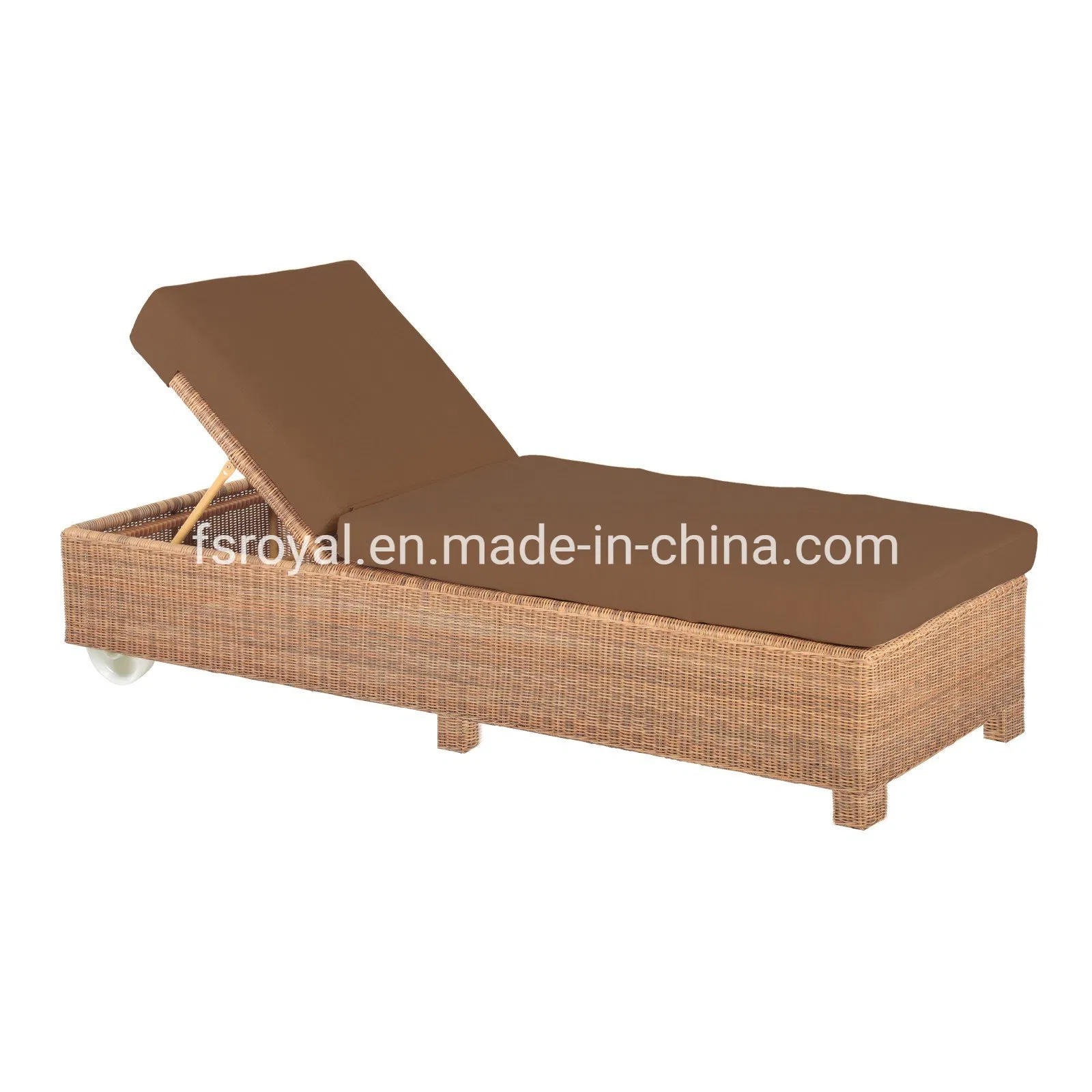 Chinese Modern Outdoor Garden Hotel Home Patio Furniture Sun Lounger Aluminium Sunbed Sofabed Daybed