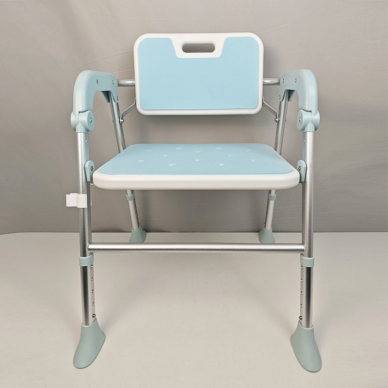 Aluminum Alloy Height Foldable EVA Cushion Bath Shower Chair for Elderly