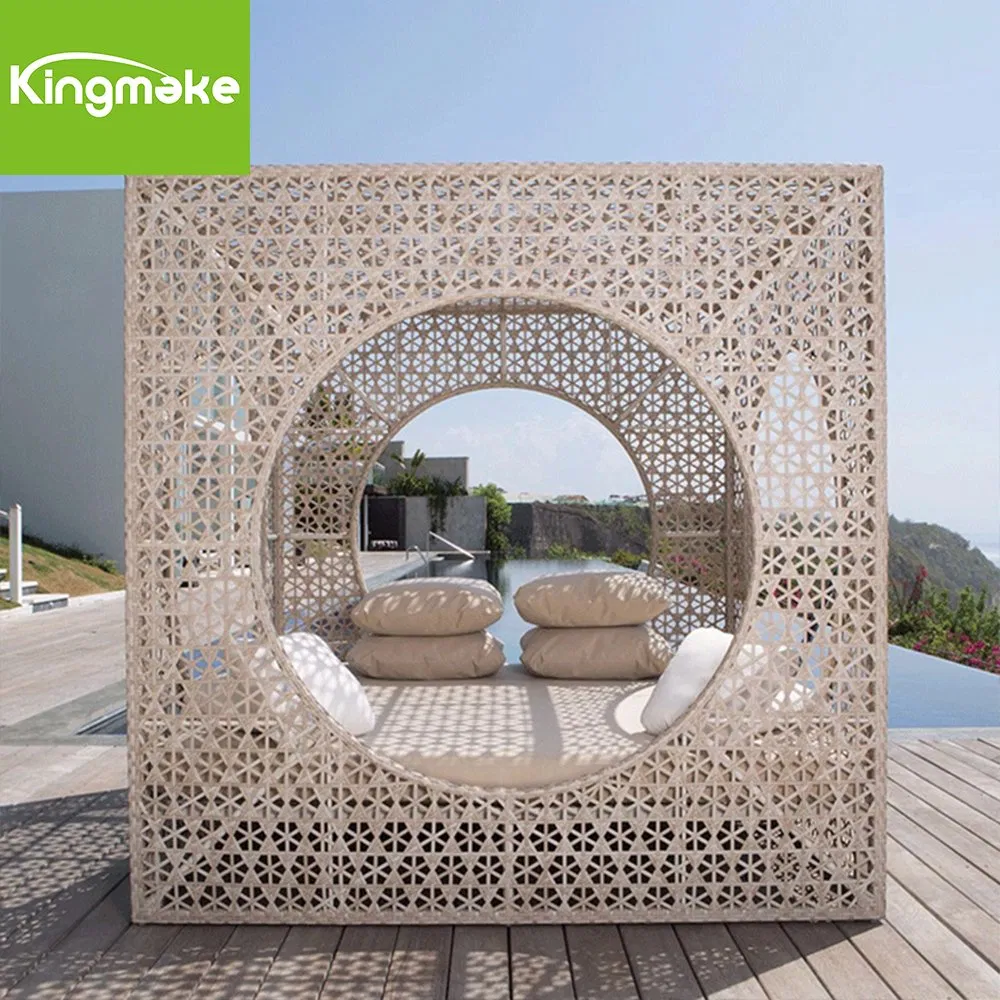 Best Selling Garden Lying Bed Outdoor Gazebo Furniture Set Rattan Daybed