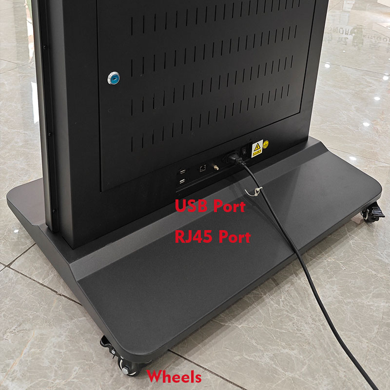 Kingone 55 Inch Floor Free Standing Full Screen Digital Kiosk Capacitive LCD Advertising Display Digital Signage Screen