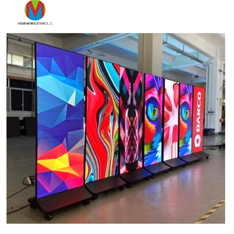 Mzcled Indoor Outdoor Gob Full Color Digital HD Floor Stand 640*1920mm P2.5 P2 P1.86 Pantalla De Poster LED Display Screen for Events