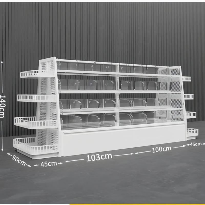 Directly Supplied by Chinese Manufacturers Transparent Acrylic Single-Sided Light Duty Promotional Shelf Metal Material
