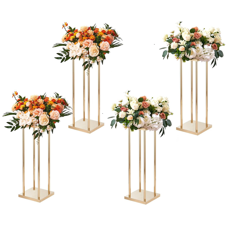 High Quality Electroplate Metal Flower Vase Flowers Holder Stand for Party Tables Decorations