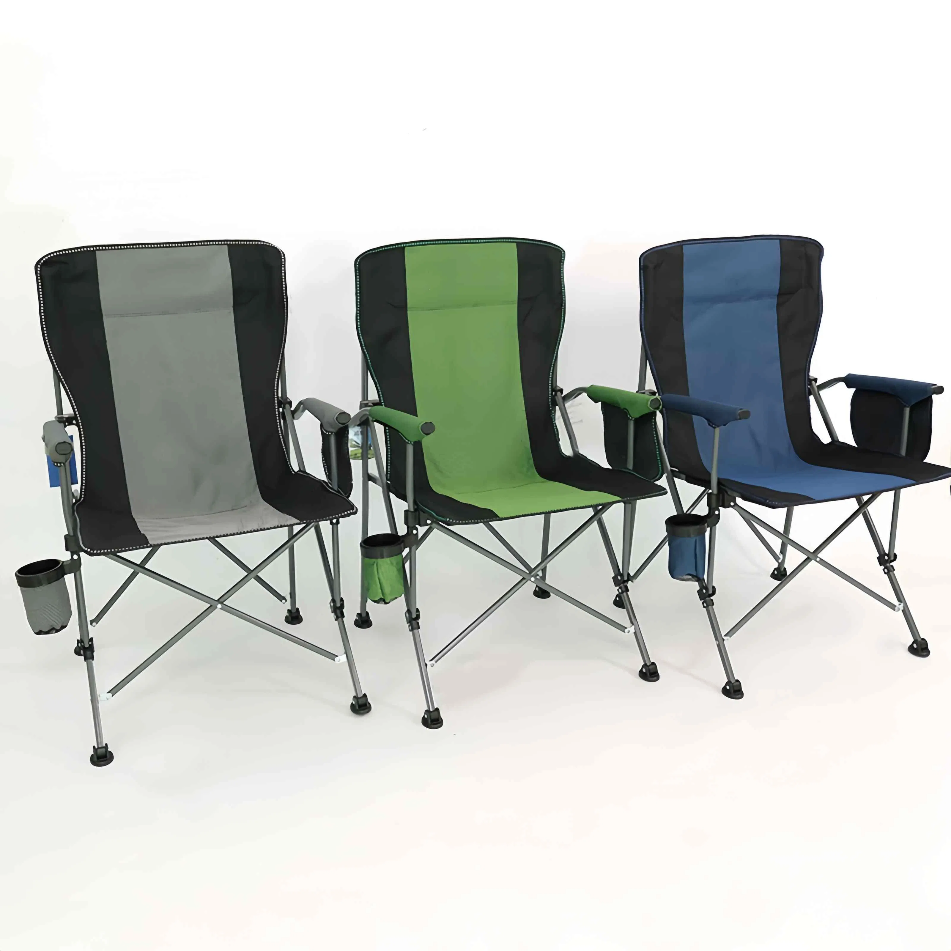 Wholesale Outdoor Camping Chair Comfortable Foldable Horseshoe Chair Ultra-Light Portable No Assembly Required with Cup Holder and Storage Bag Chair