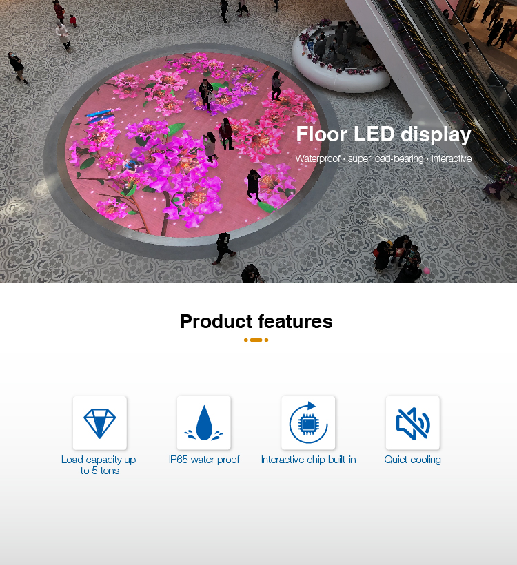 IP65 Waterproof Super Load-Bearing Floor LED Background Screen Intelligent Interactive Dancing Stage LED Display Screen
