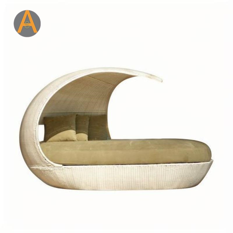Home Patio Beach Canopy Sun Lounger Outdoor Furniture Rattan Wicker Daybed