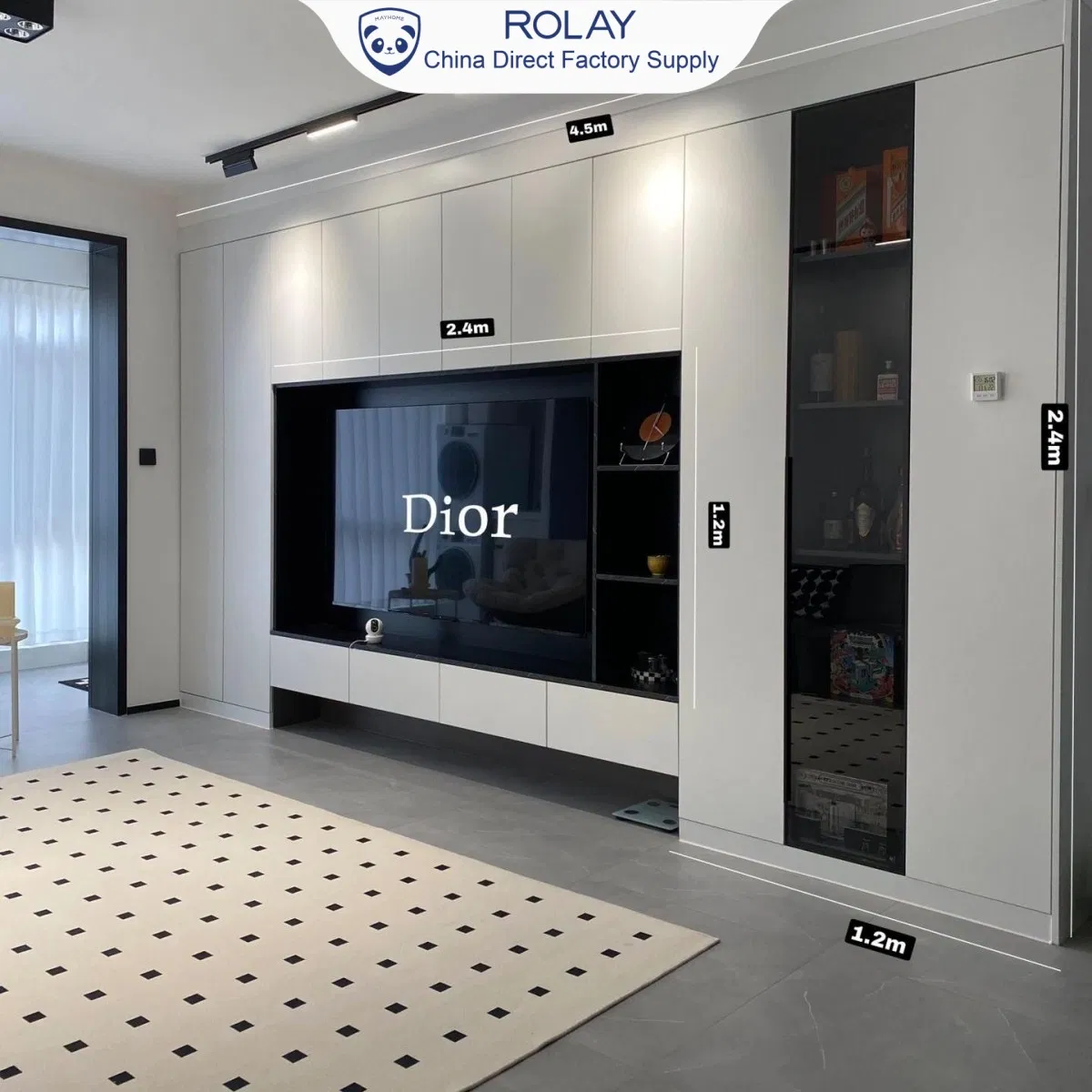 OEM Anti-Collapse Design Safe Adhesive Durable Core Alloy Aluminum Frame Console Cabinet