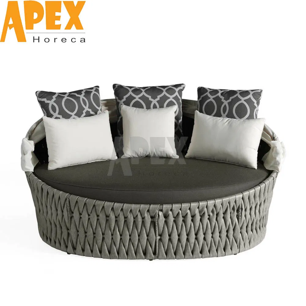 Modern Garden Patio Rattan Aluminum Frame Outdoor Furniture Sun Chair Daybed