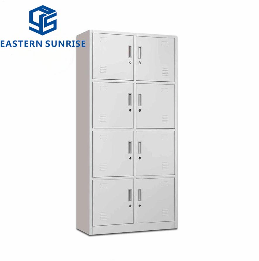 Chinese Factory Metal Gym/School Clothes Steel 8 Doors Locker/Wardrobe