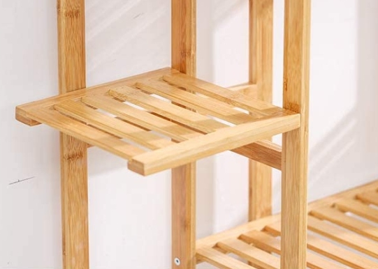 Tall Corner Wooden Plants Ladder Holder Balcony Plant Flower Stand