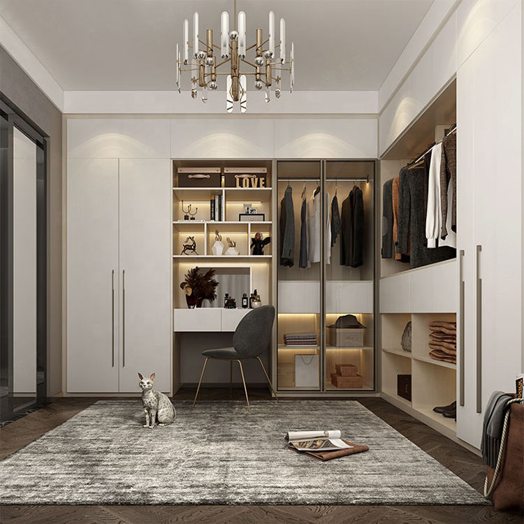 Chinese Factory Custom Bedroom Set Furniture Closet Cabinet Design L Shape Wardrobe