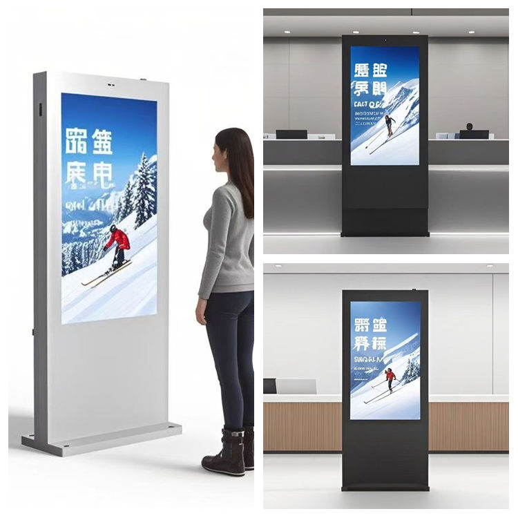 65 Inch Outdoor Waterproof Touch Totem Kiosk TV Signage Floor Stand Digital LCD Display Screen Advertising