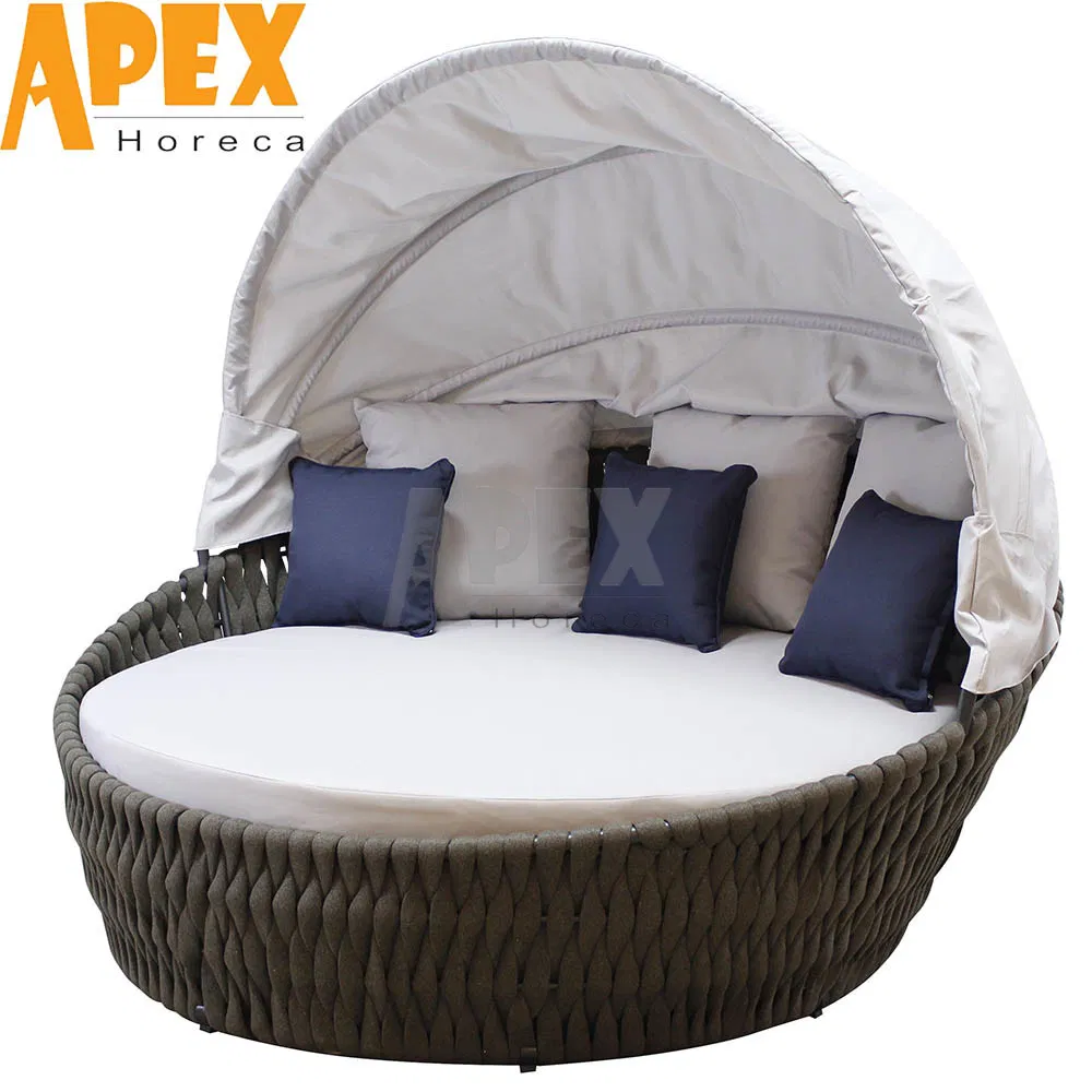 Modern Garden Patio Rattan Aluminum Frame Outdoor Furniture Sun Chair Daybed