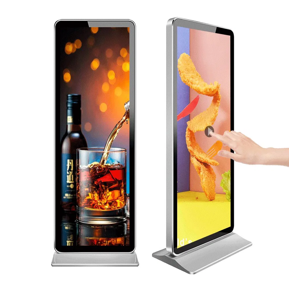 55 Inch Indoor Android Floor Stand Touch Screen Display LCD Screen for Restaurant Menu