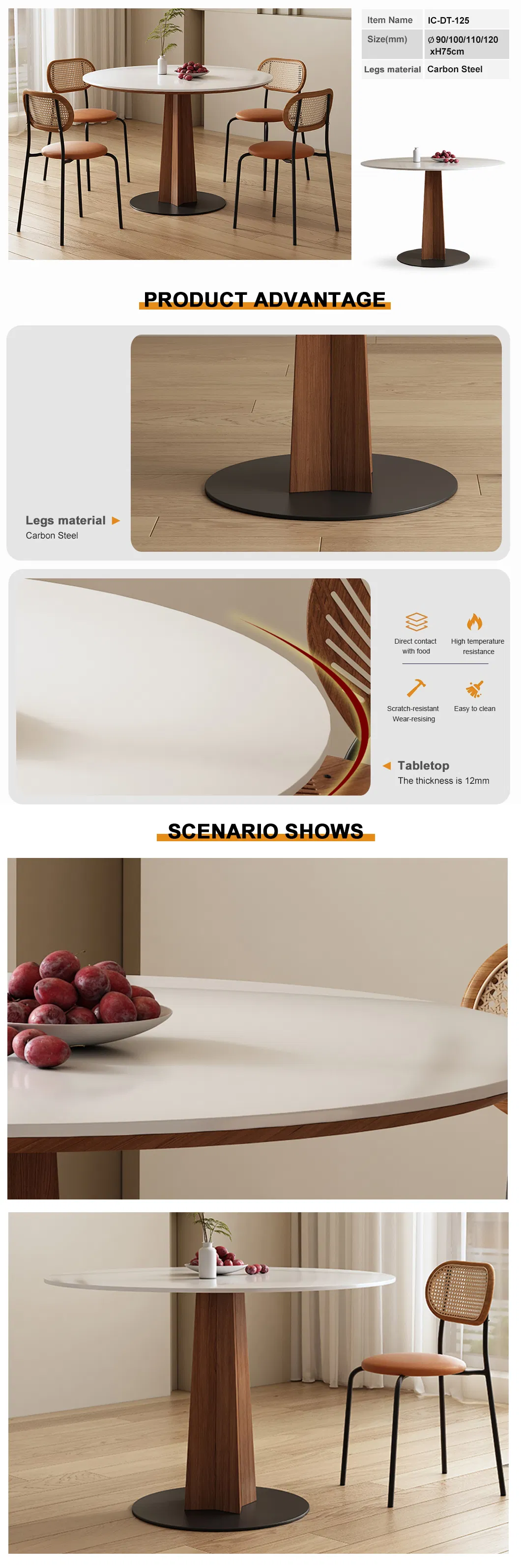 Luxury Sintered Stone Dining Table