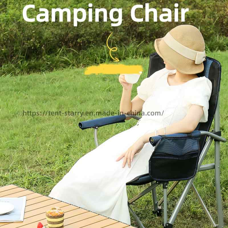 Wholesale Outdoor Camping Chair Comfortable Foldable Horseshoe Chair Ultra-Light Portable No Assembly Required with Cup Holder and Storage Bag Chair