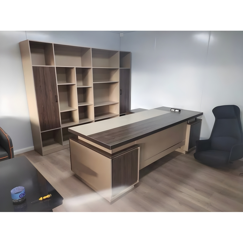 Chinese Suppliers CEO Modern MDF Board Office Table Boss Executive Desk Office Computer Shape L Desk