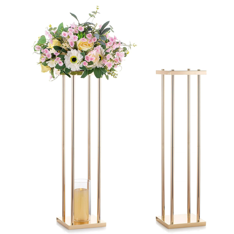 High Quality Electroplate Metal Flower Vase Flowers Holder Stand for Party Tables Decorations