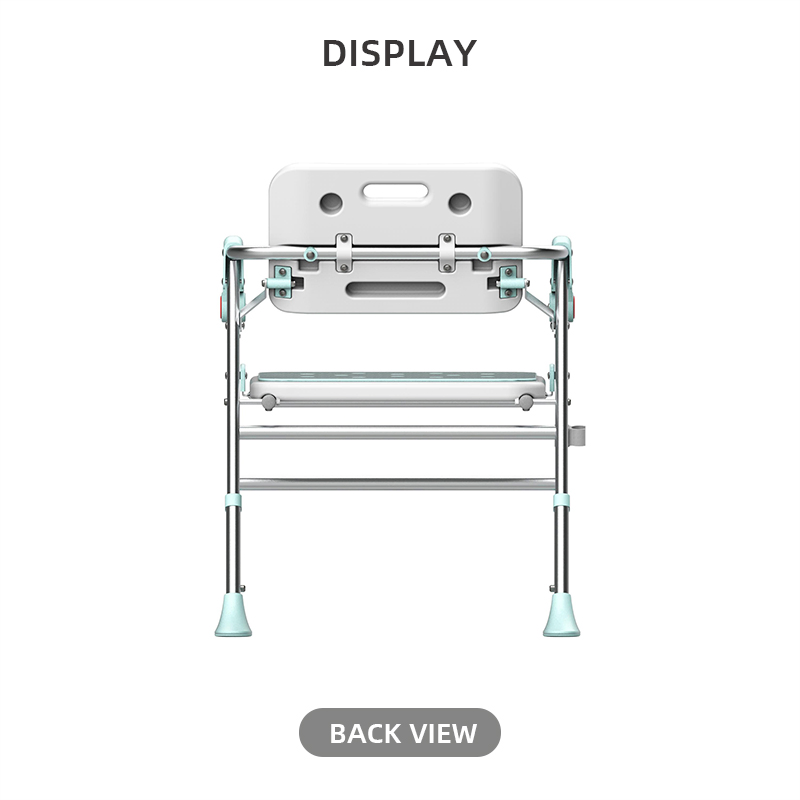 Innovative Turquoise Shower Chair with Patented Stability System