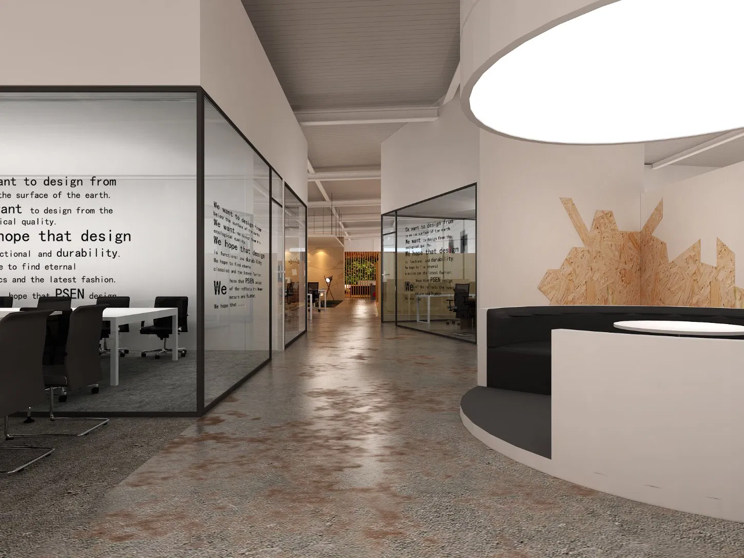 Modern Wood Style Chinese Luxury Executive Office Desk (PM-019)