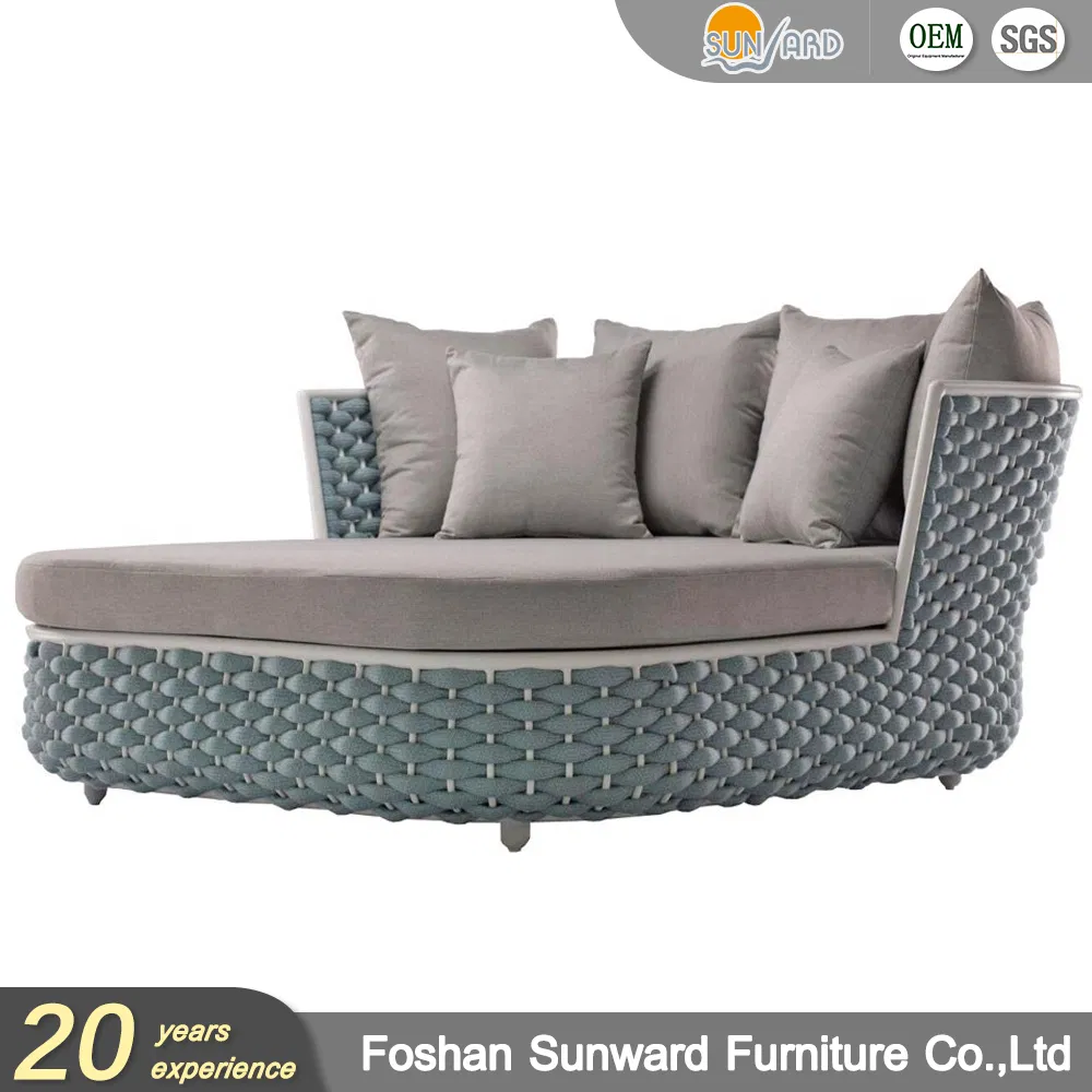 Modern Chinese Customized Outdoor Garden Hotel Home Resort Villa Project Balcony Leisure Aluminum Sofa Daybed Furniture