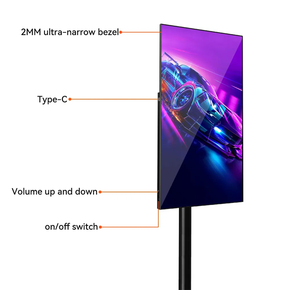 Portable 21.5 Inch Standbyme Touch Incell Screen Displays Floor Standing Smart TV