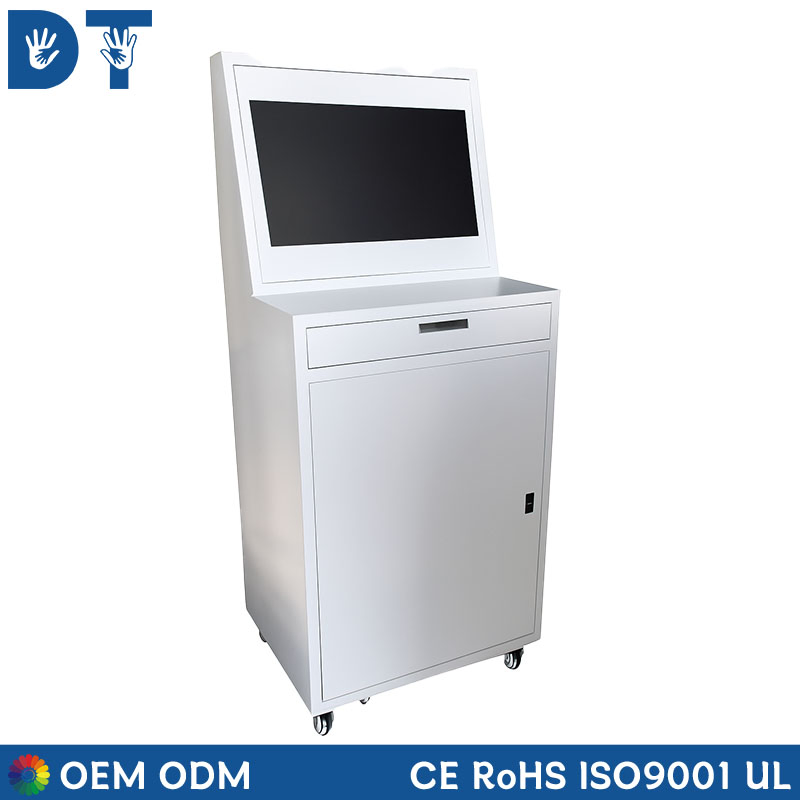 Heavy Duty Steel Monitor Console Desk Powder Coated Industrial Control Cabinet