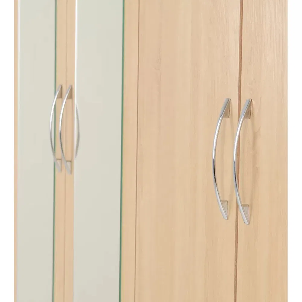 Chinese Factory Wholesale Price Home Furniture Bedroom Multispace Storage Wardrobe with Mirror Hinged Door