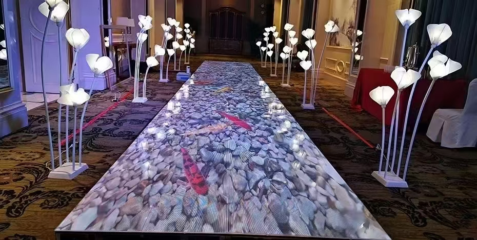 P3.91 Tile Screen Indoor Outdoor Full Color Shopping Mall Stage LED Floor Electronic Screen Interactive Game Tile Screen