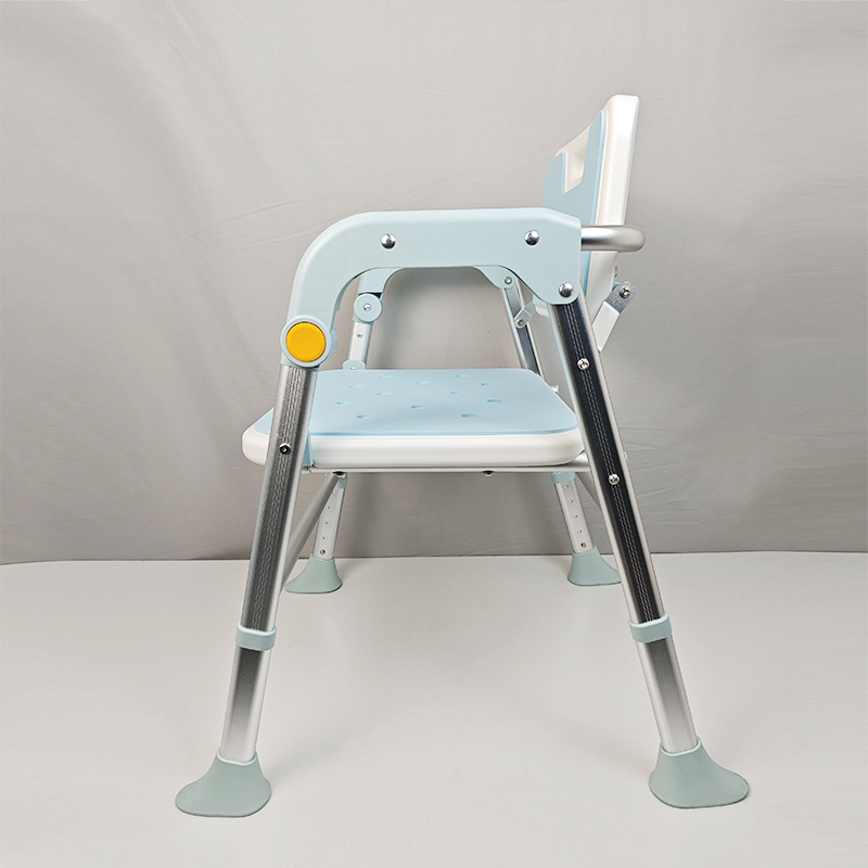 Aluminium Foldable Bathroom Furniture Stool Shower Chair with Armrest