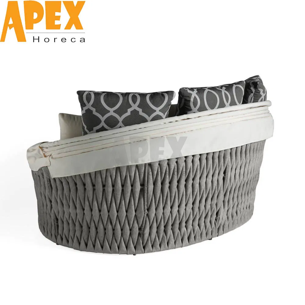 Modern Garden Patio Rattan Aluminum Frame Outdoor Furniture Sun Chair Daybed