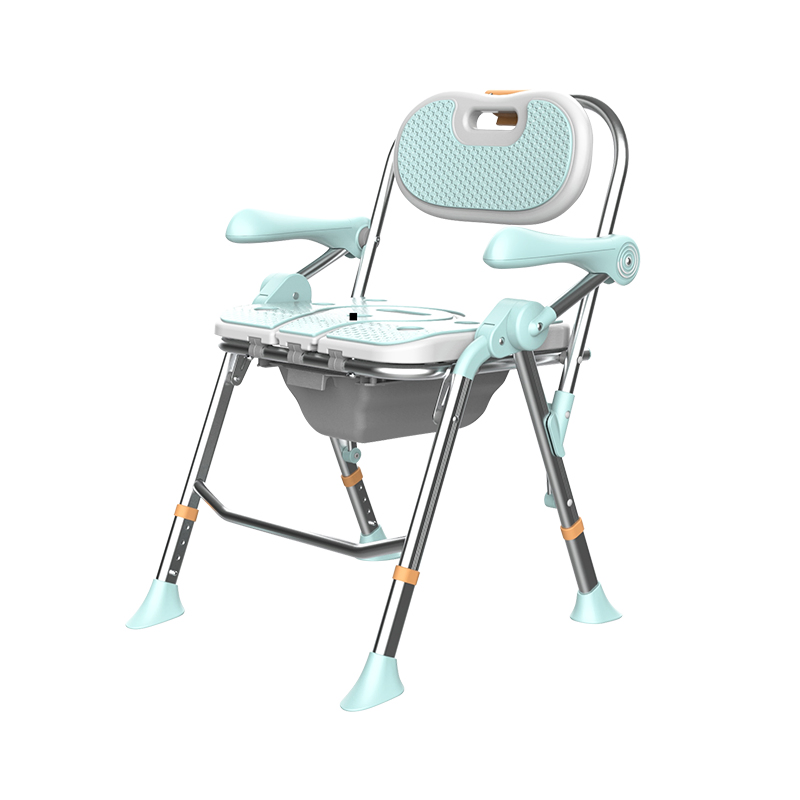 Hospital Health Care Commode Patient Folding Shower Chair for Elderly and Disabilities