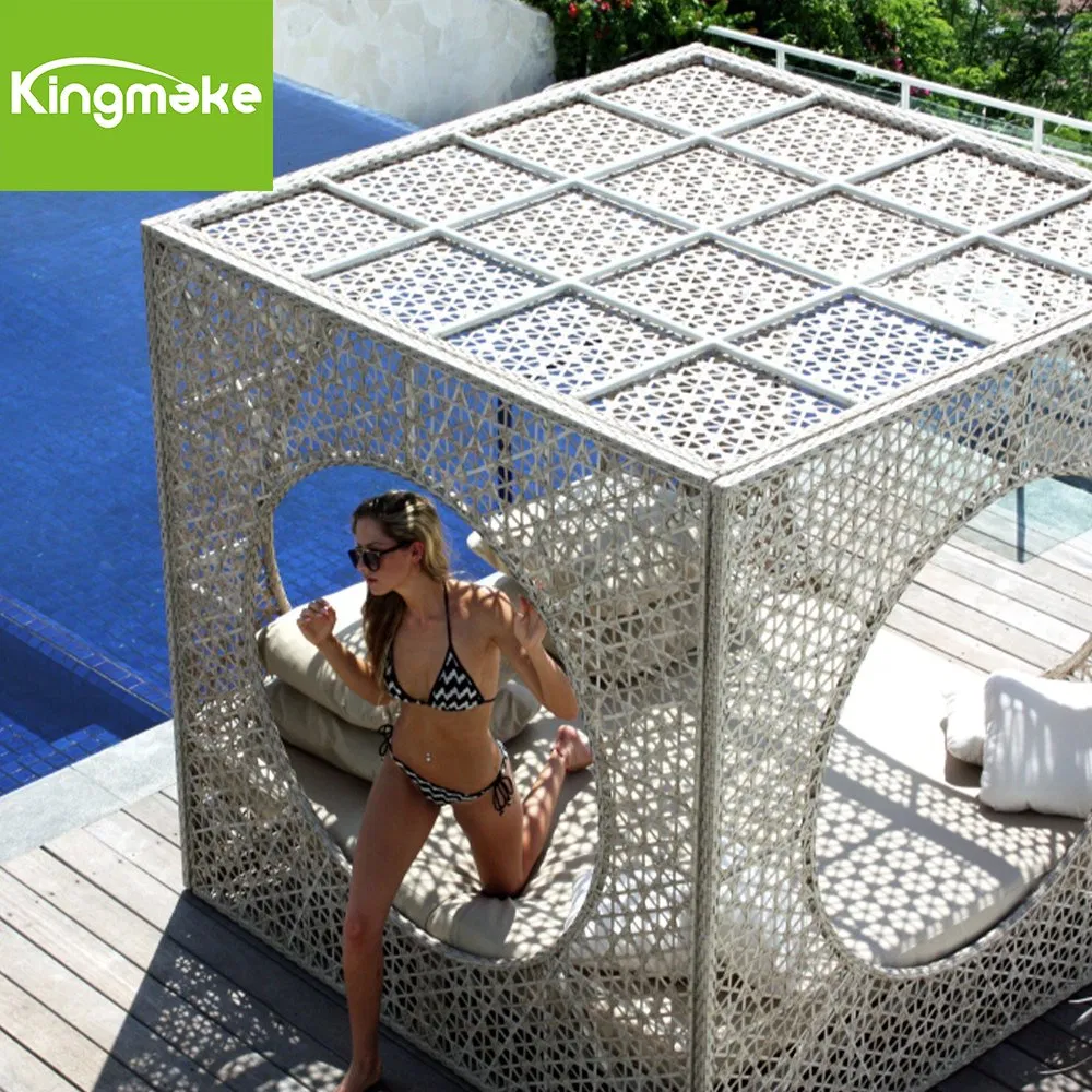 Best Selling Garden Lying Bed Outdoor Gazebo Furniture Set Rattan Daybed