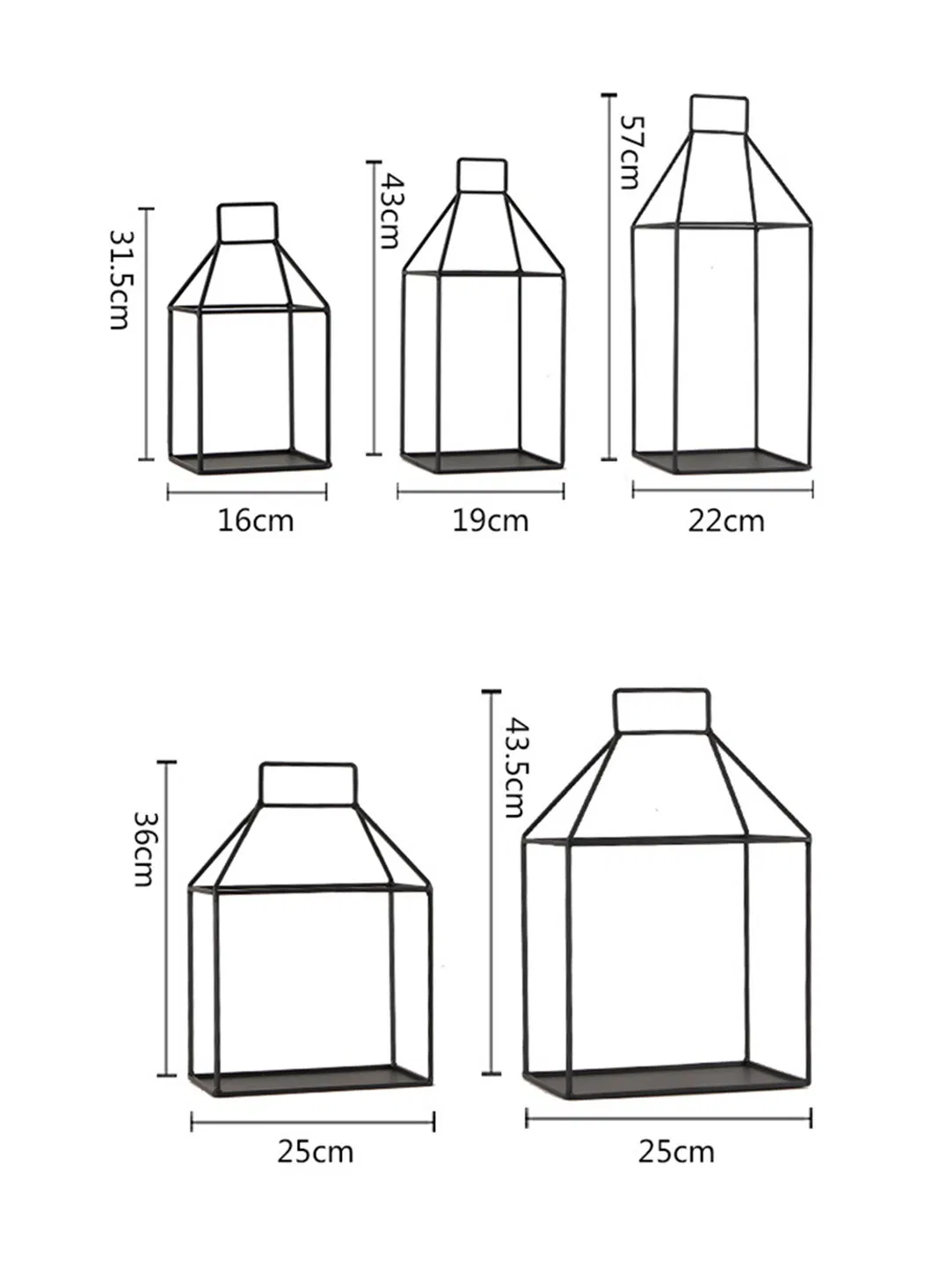 Black Iron Pergola Flower Potting Holder