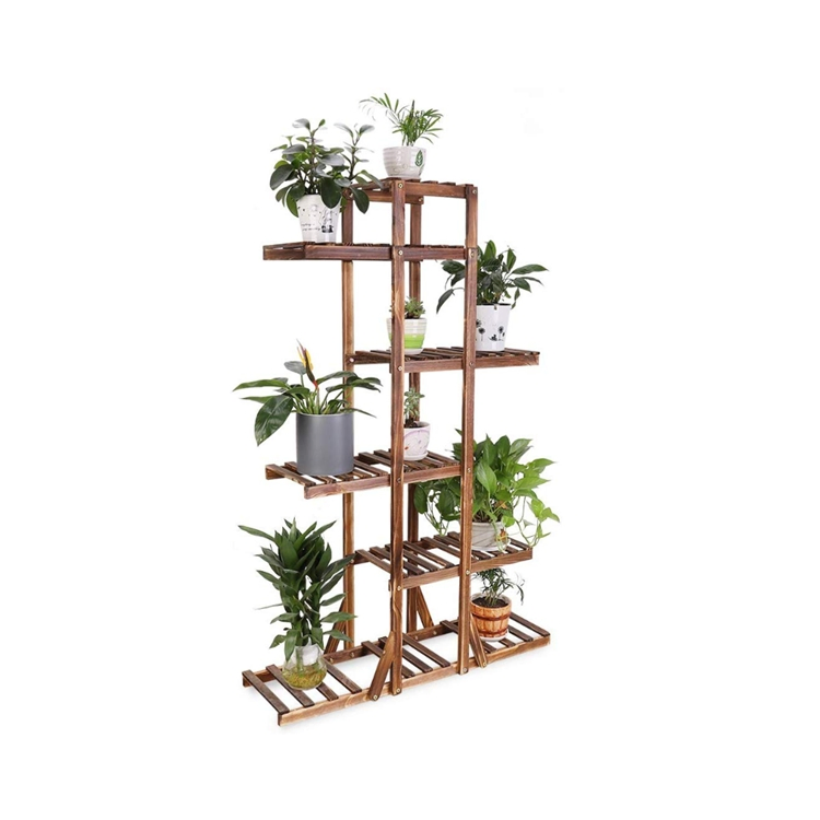 New Design Multi-Layer Wooden Plant Stand for Garden Decorative Flower Display Shelf for Plants Flowers