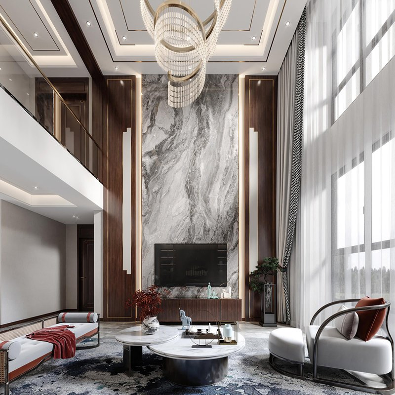 Modern Luxury Media Console Cabinet for Living Room Solid Wood Antique White Chinese Suspended TV Cabinet Ideas Design