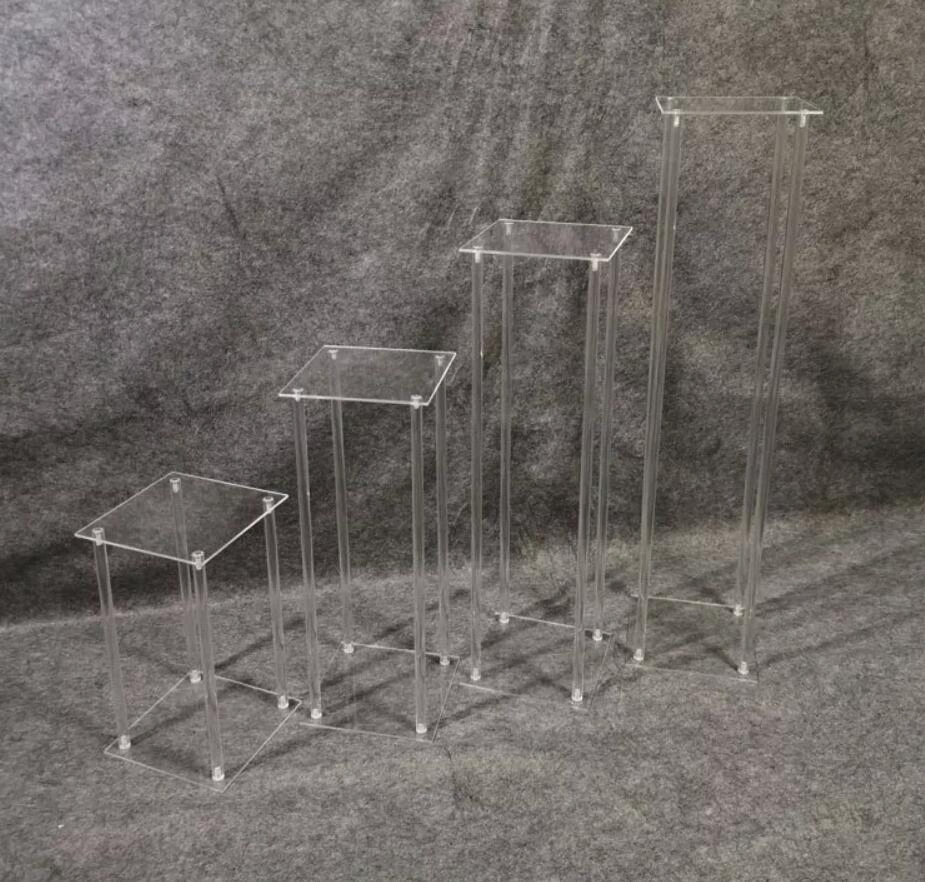 Zucoo Acrylic Flower Stand Centerpiece Acrylic Wedding Flower Pedestal Decorative