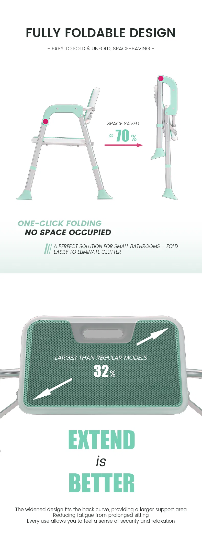 Foldable Shower Chair Feature 3