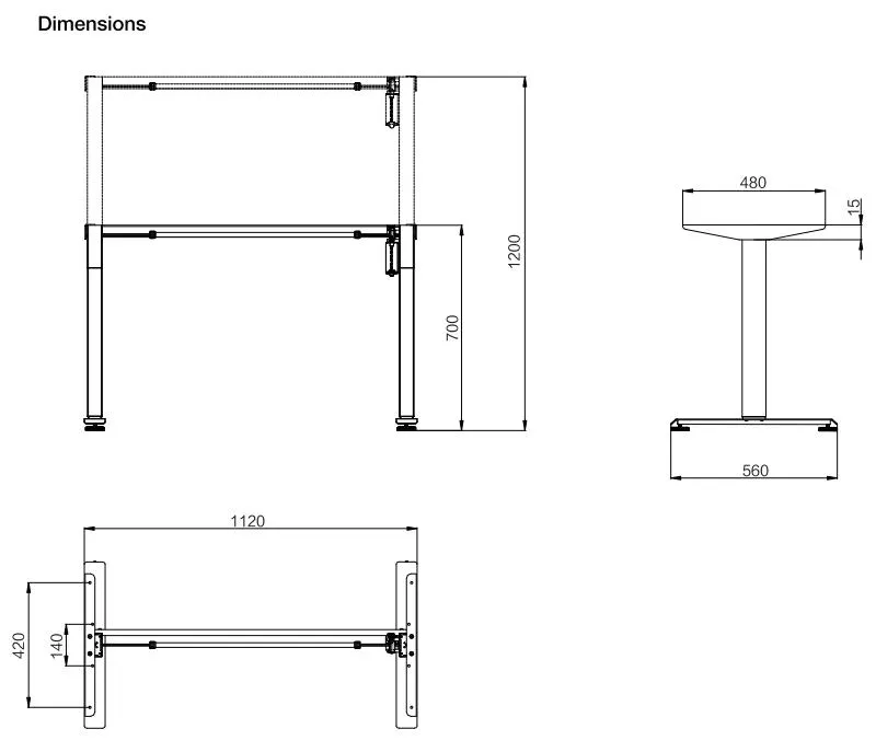 Desk Frame Structure